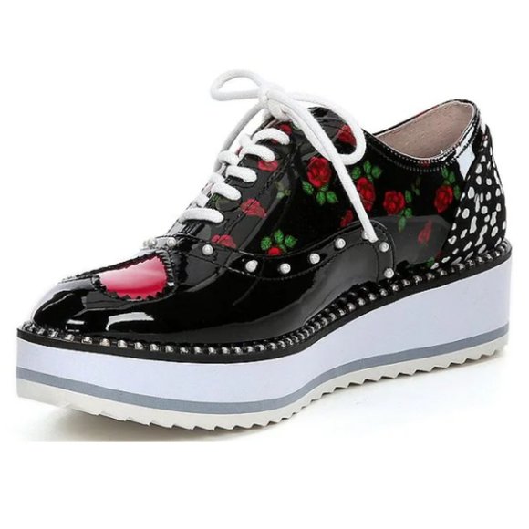 BETSEY JOHNSON Marti Floral Rose Sneakers! - Picture 9 of 10